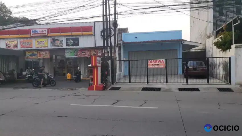 Disewakan tempat usaha gudang workshop di pinggir jalan raya pekayon