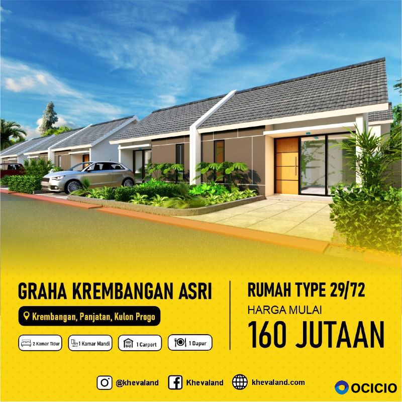 Perumahan di kulon progo 160 jutaan