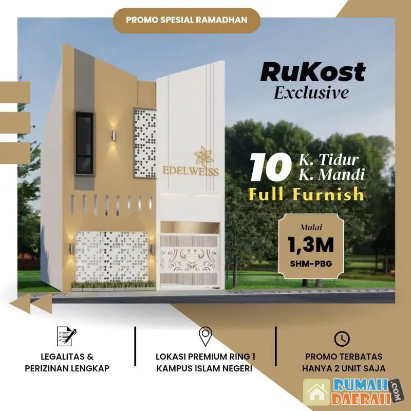 Rumah kost exlusive malang dekat kampus Uin kedokteran malang