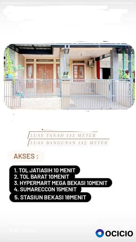 RUMAH SIAP HUNI MINIMALIS DIBOJONG MENTENG BEKASI