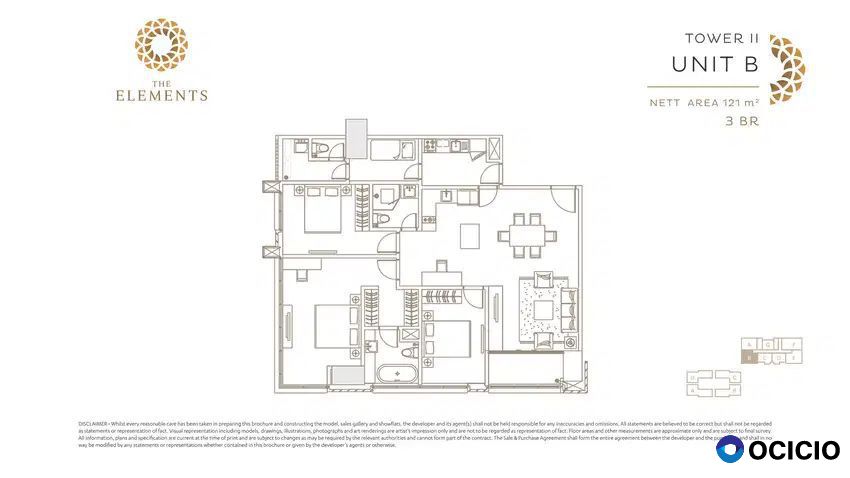 The Elements Apartment Tipe 3 BR