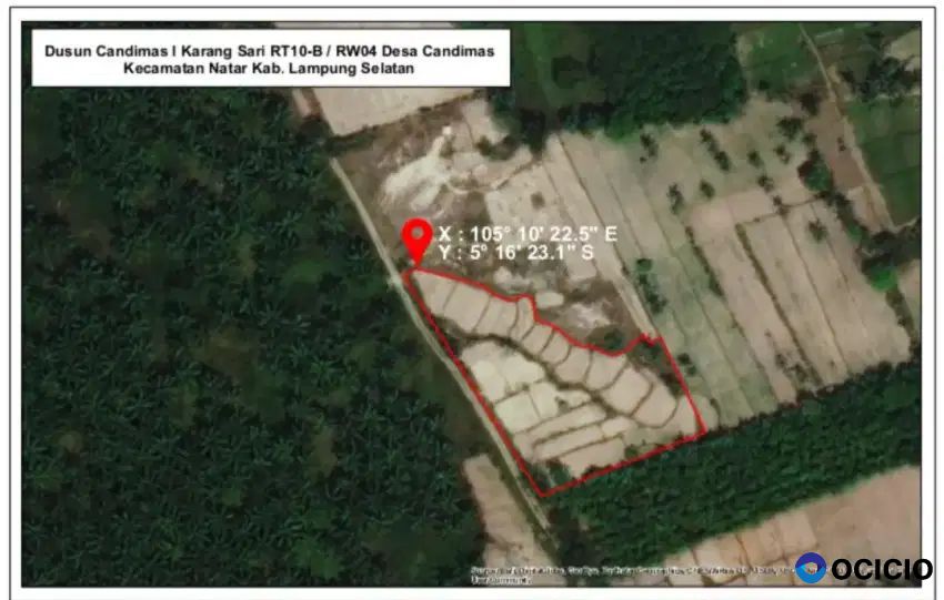 Tanah 3600 meter di candimas natar