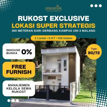 Rumah kos exlusive dekat kampus negri