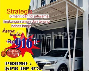 DIJUAL RUMAH 2 LANTAI SIAP HUNI JATIMURNI DEKAT PINTU TOLL JATIWARNA BEKASI