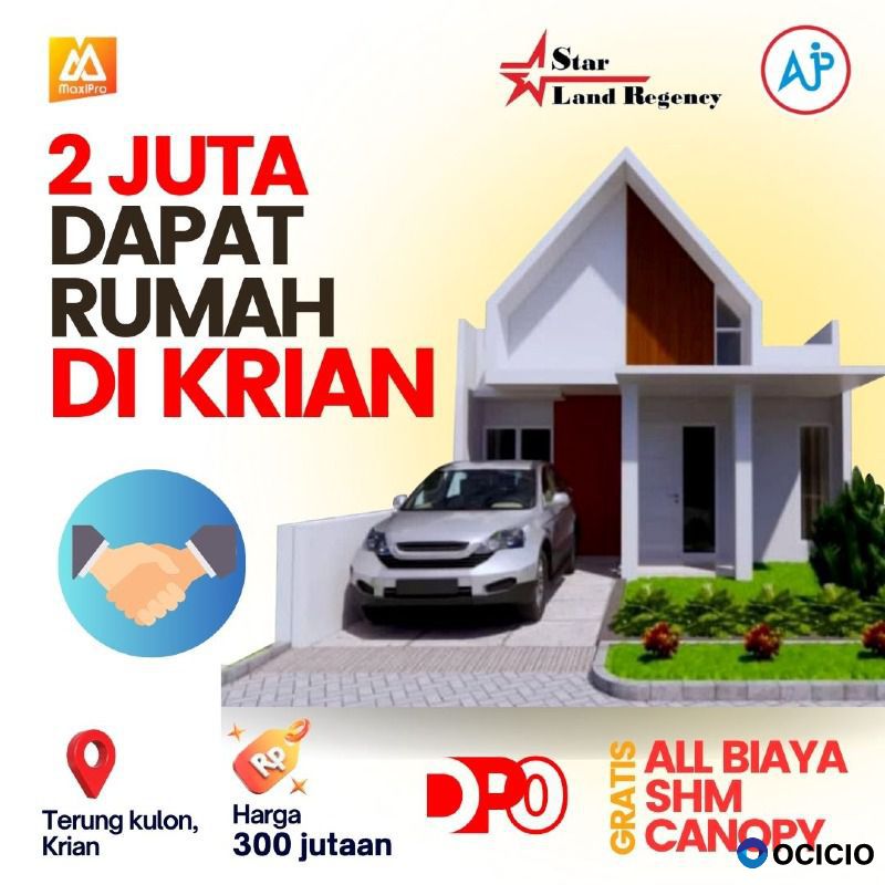 Cuma 2 juta bisa langsung pilih rumah di Starland Regency Krian