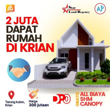 Cuma 2 juta bisa langsung pilih rumah di Starland Regency Krian