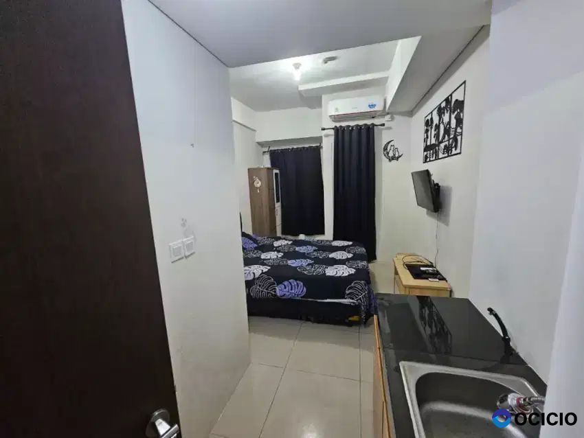 Dijual murah apartemen studio furnished view pool transpark juanda