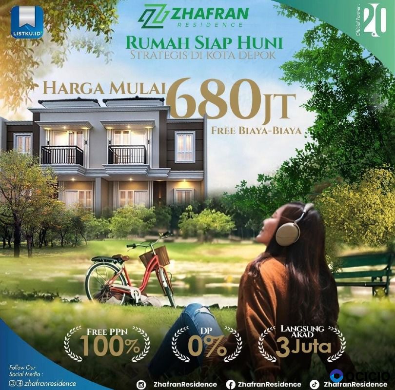 Jual rumah type mezanin mulai dari 600jutaan Cilodong Depok 