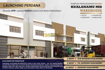 Dijual Gudang di Komplek Pergudangan MD Kualanamu Warehouse