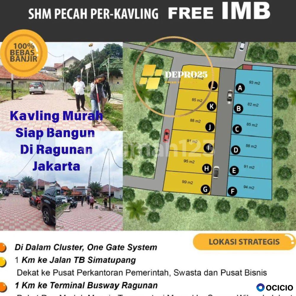Dijual Tanah Kavling Siap Bangun Di Ragunan