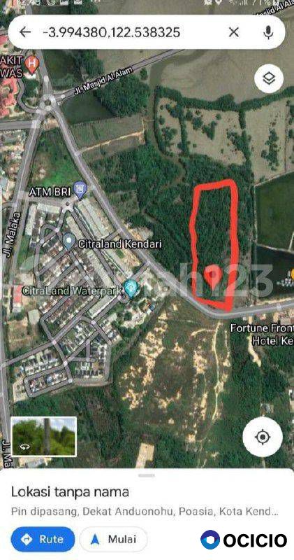 Tanah di Kendari Di 0 Raya Madusila Depan Waterpark Citraland