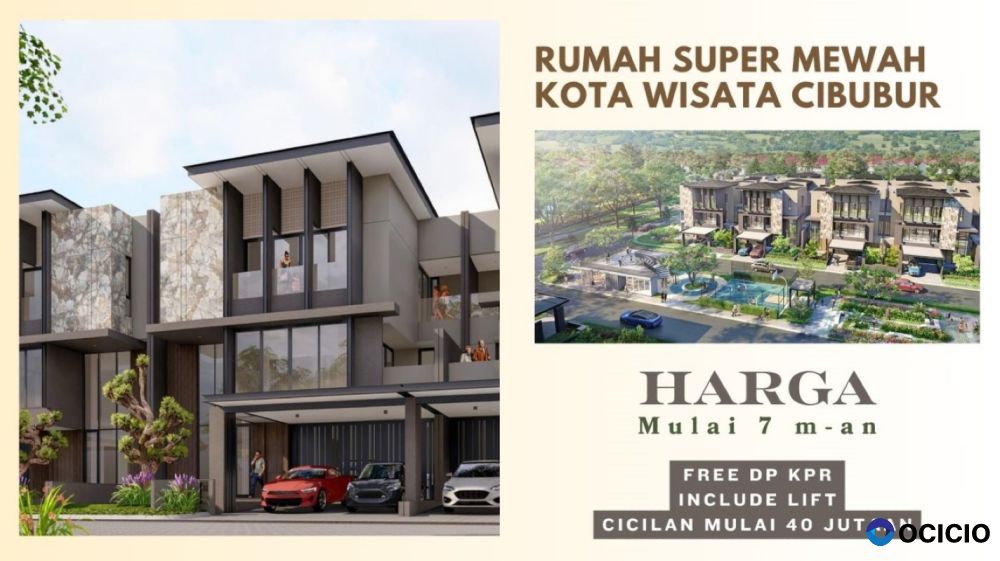 Rumah Mewah Kota Wisata Cibubur dengan Lift Pribadi