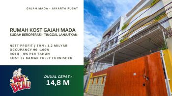 Rumah Kost Dijual Gajah Mada Jakarta Pusat