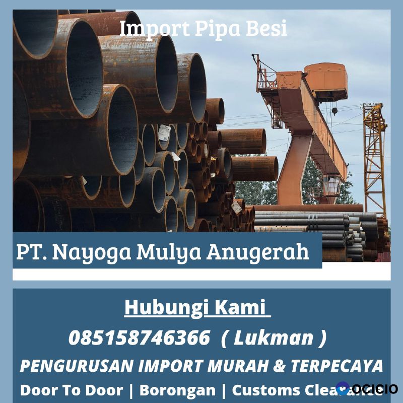 Jasa import pipa besi india ke jakarta all-in