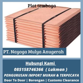 Jasa import plat tembaga india all-in ke jakarta