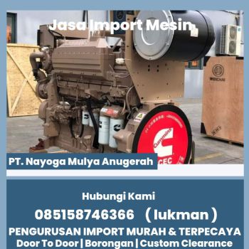 Jasa pengiriman mesin import dari india