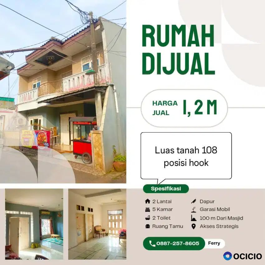Rumah 2 lantai perumnas 2 tangerang