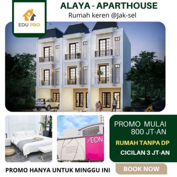 Jual Rumah baru di Jaksel, Mulai 900 Jt-an, Tanpa DP, Cicilan 3 Jt-an