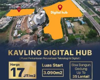 Dijual Kavling Komersial Digital Hub, Jl. Damai Foresta, BSD City