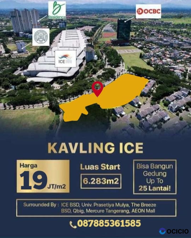 Dijual Kavling Commercial BSD City, Kavling ICE, Banten