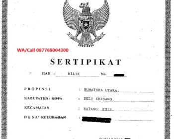 Jual tanah SHM Batang Kuis dekat bandara Kuala Namu