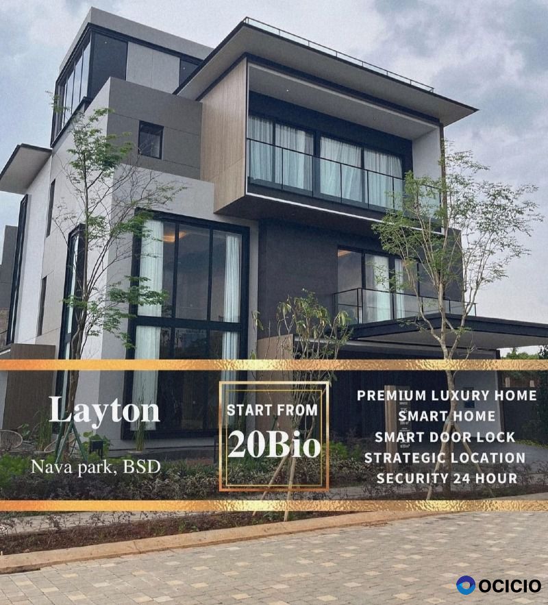 Dijual Rumah Mewah di Cluster Layton, Nava Park BSD City