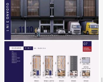 Dijual Gudang 3 in1 Duta Indah Starhub Tangerang Kota