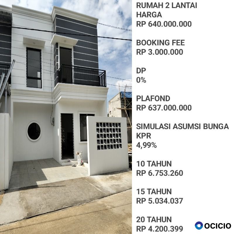 Di jual rumah 2 lantai Cilodong Depok