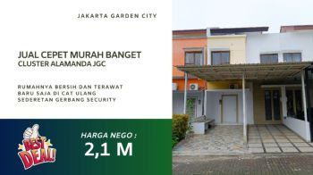 Rumah Dijual Cepat  Cluster Alamanda Jakarta Garden City