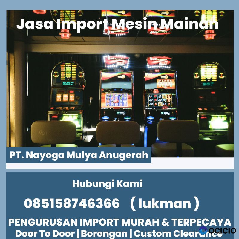 jasa import mesin mainan dari guangzhou - nayoga