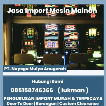 jasa import mesin mainan dari guangzhou - nayoga