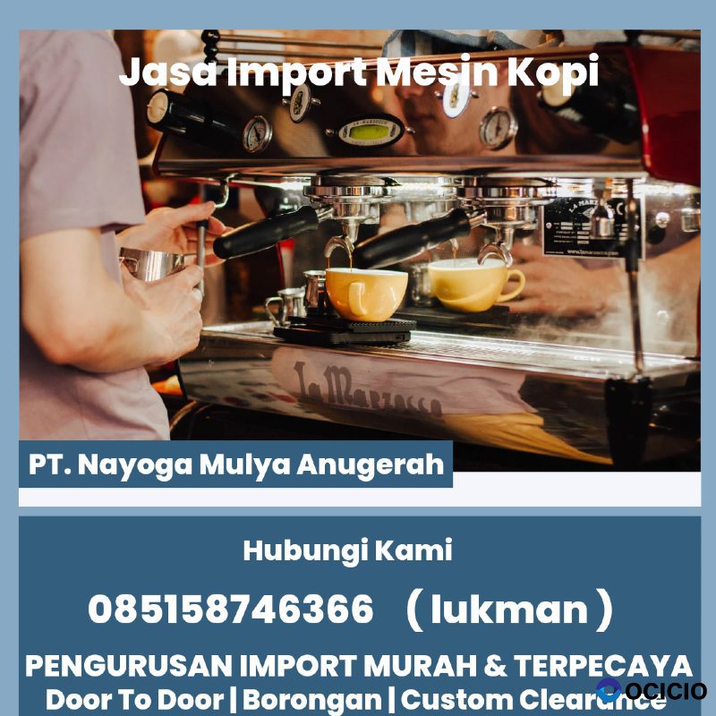 jasa import mesin kopi dari china - nayoga logistics